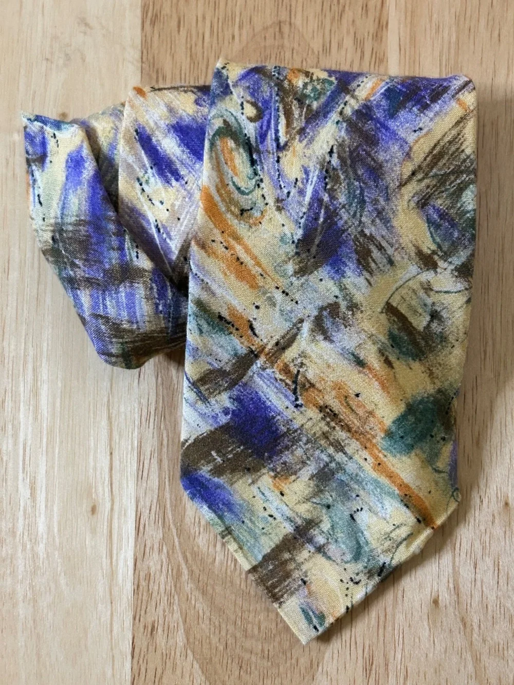 ‼️RARE‼️ Havana Fashion Abstract Pattern Multicolor Tie Viscose MADE in IRELAND!